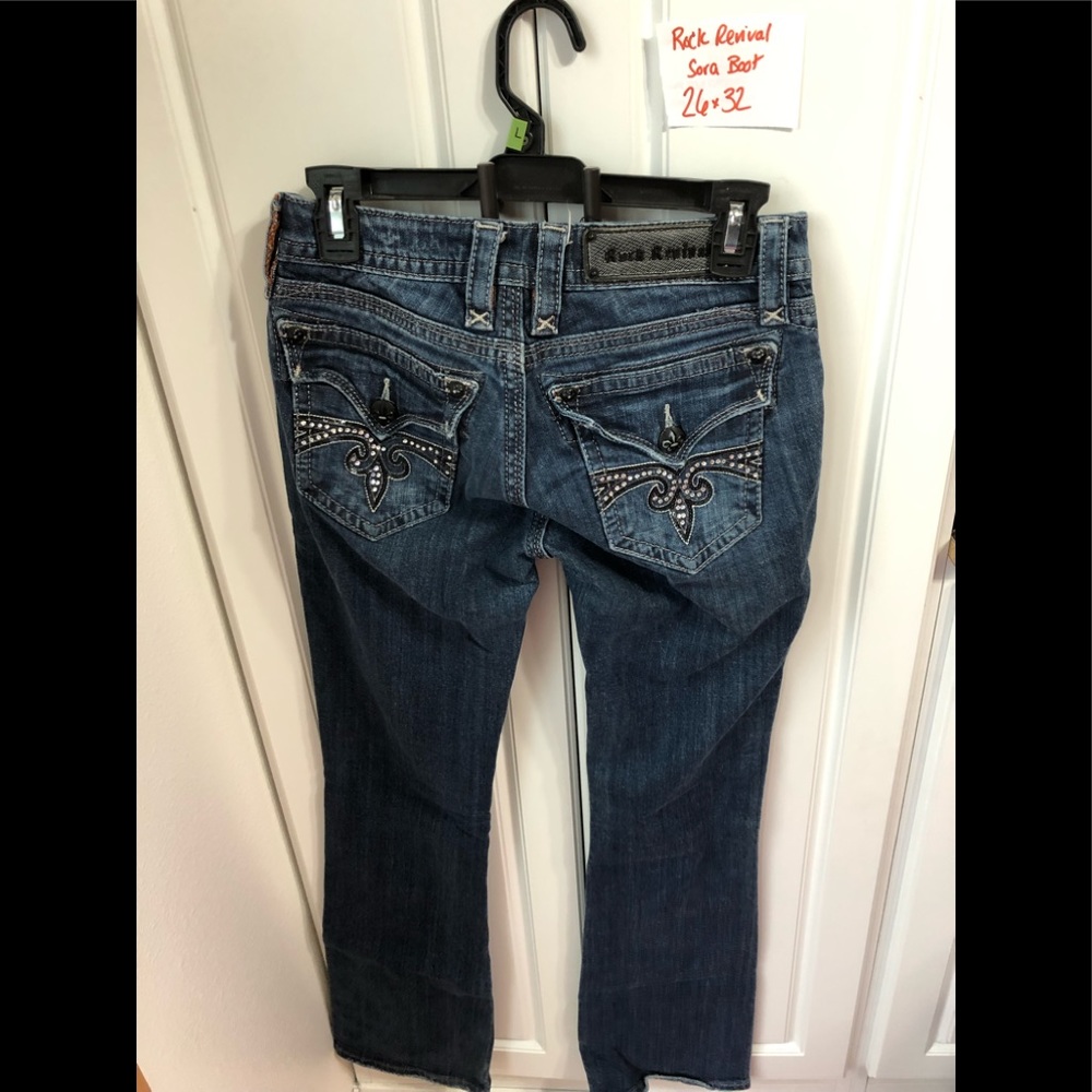 Rock Revival size 26 Sora boot cut bling jeans